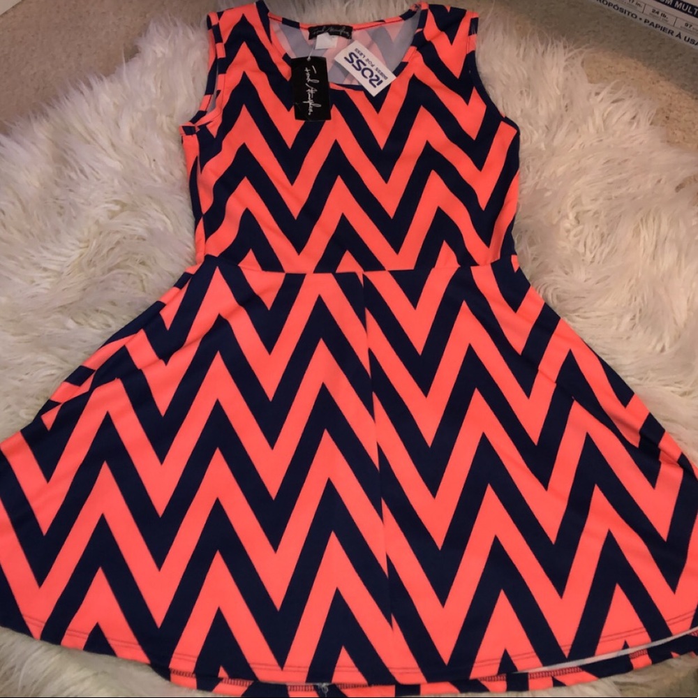 zig zag summer tank top dress